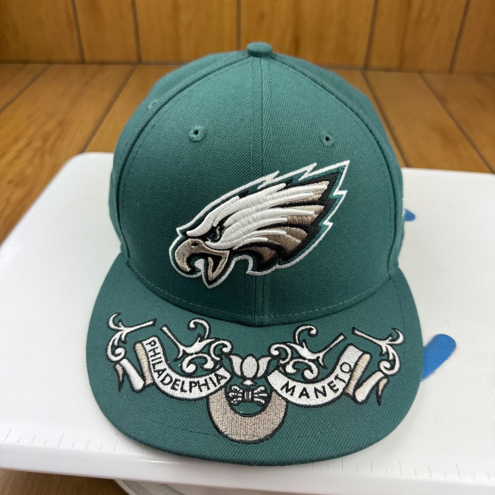 New Era 59FIFTY Low Profile Philadelphia Eagles NFL 100 Hat Green Size 8